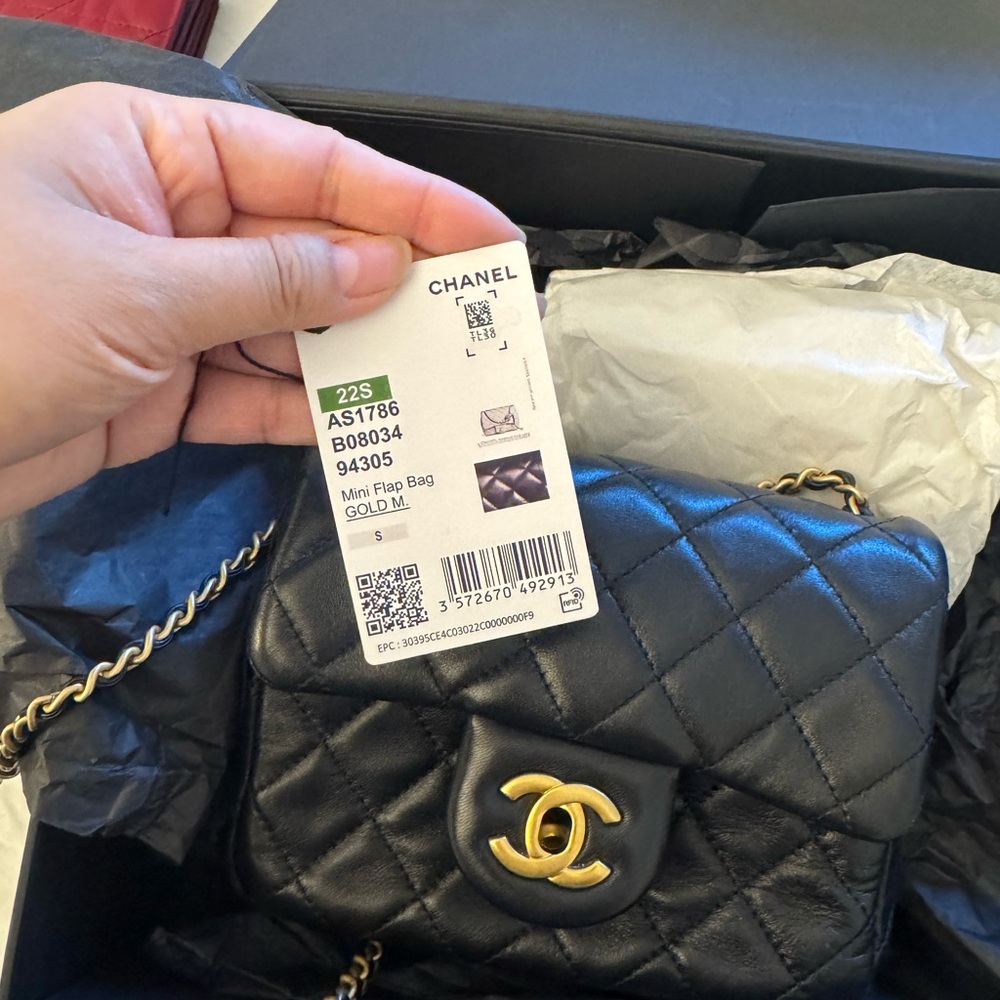 Chanel Quilted Black Shoulder Bag with Gold Accents